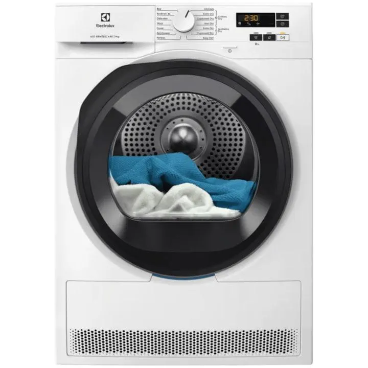 Electrolux EW6D195GE Hőszivattyús szárítógép, 9 kg, C energiaosztály, GentleCare + Sensicare szárítórendszer, Inverteres motor, Megfordítható ajtó, Fehér
