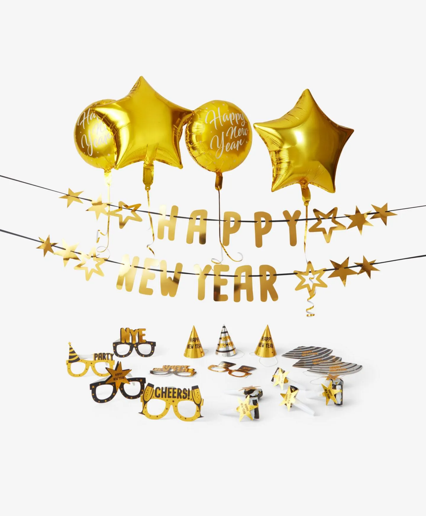 24 darabos szilveszteri dekoráció