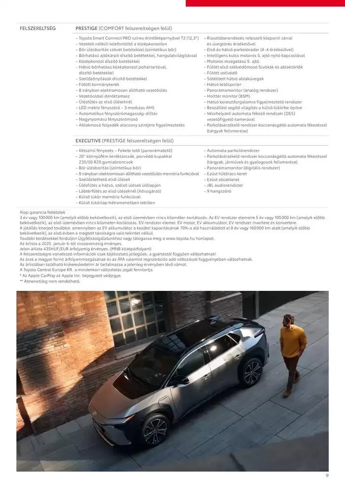 Katalógus Toyota bZ4X MY23 január 25.-tól január 25.-ig 2026. - Oldal 9