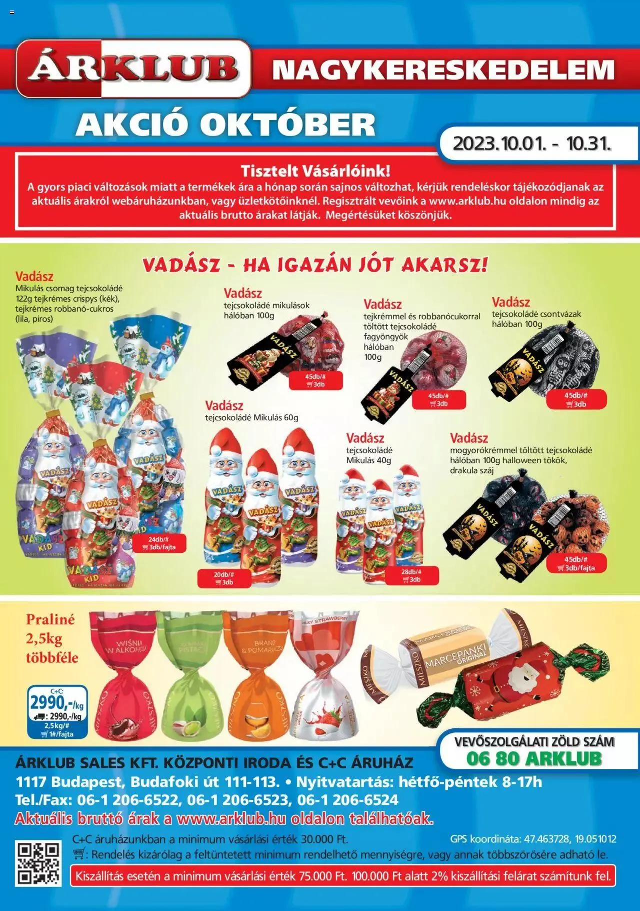 Katalógus ÁRKLUB Akciós újság október 1.-tól október 31.-ig 2023. - Oldal 1