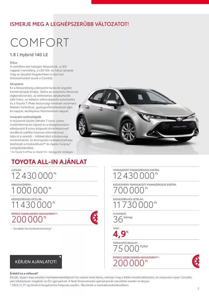 Katalógus Toyota Corolla Hatchback MC23 november 16.-tól november 16.-ig 2025. - Oldal 3