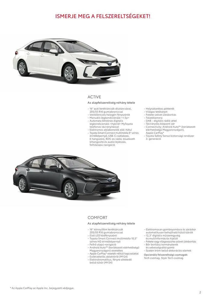 Katalógus Toyota Corolla Sedan 2024 április 19.-tól április 19.-ig 2025. - Oldal 2