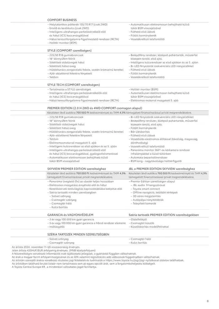 Katalógus Toyota Corolla Cross MC23 november 23.-tól november 23.-ig 2025. - Oldal 8