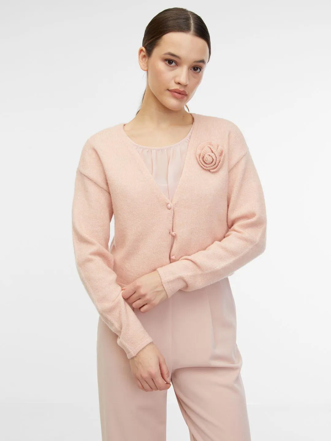 ORSAY sárgabarack színű gyapjú kardigán