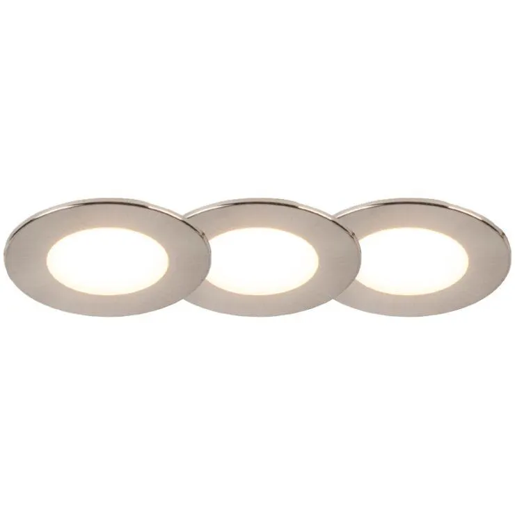 3 db süllyesztett köracél spotlámpa készlet IP65 LED-del - Egyszerűen