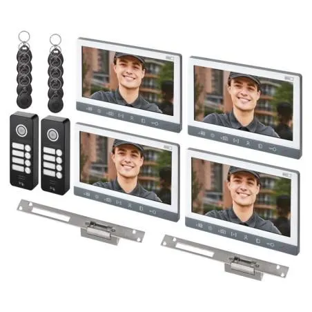 EMOS Video kautelefon készlet beltéri egység, kameraegység, ajtózár