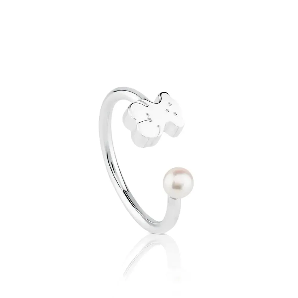 TOUS ezüst gyűrű Dolls Ring with pearl