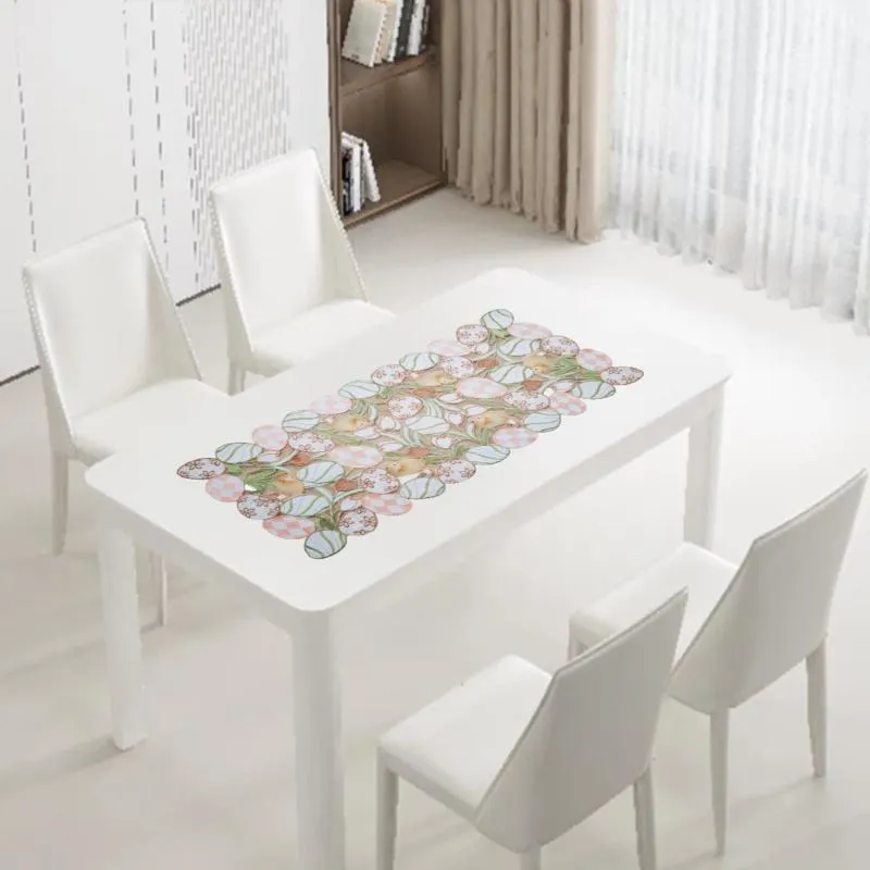 Csibe & tojás mintás húsvéti asztali futó - 40x85 CM