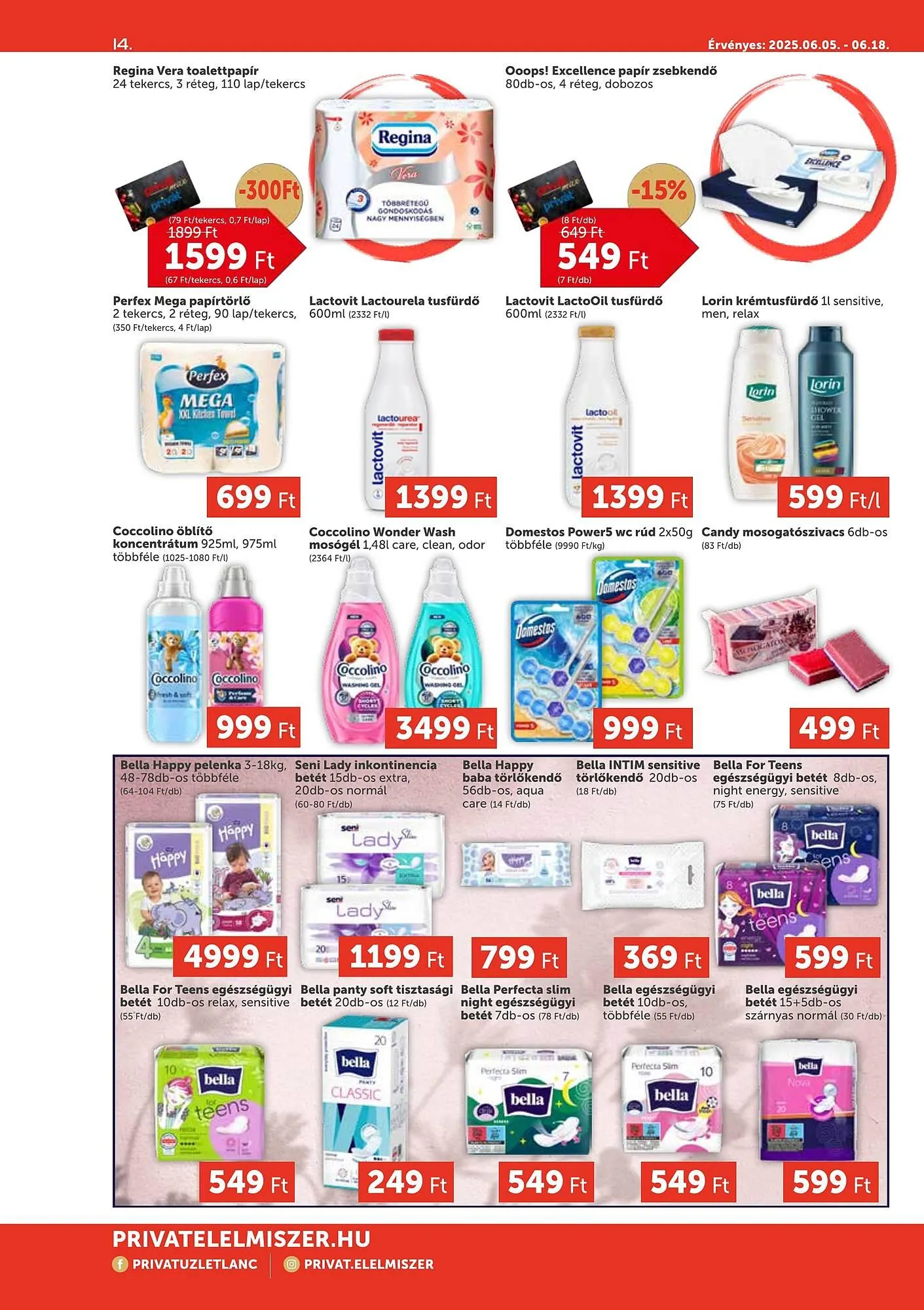 Katalógus PRIVÁT akciós újság július 5.-tól július 18.-ig 2025. - Oldal 14