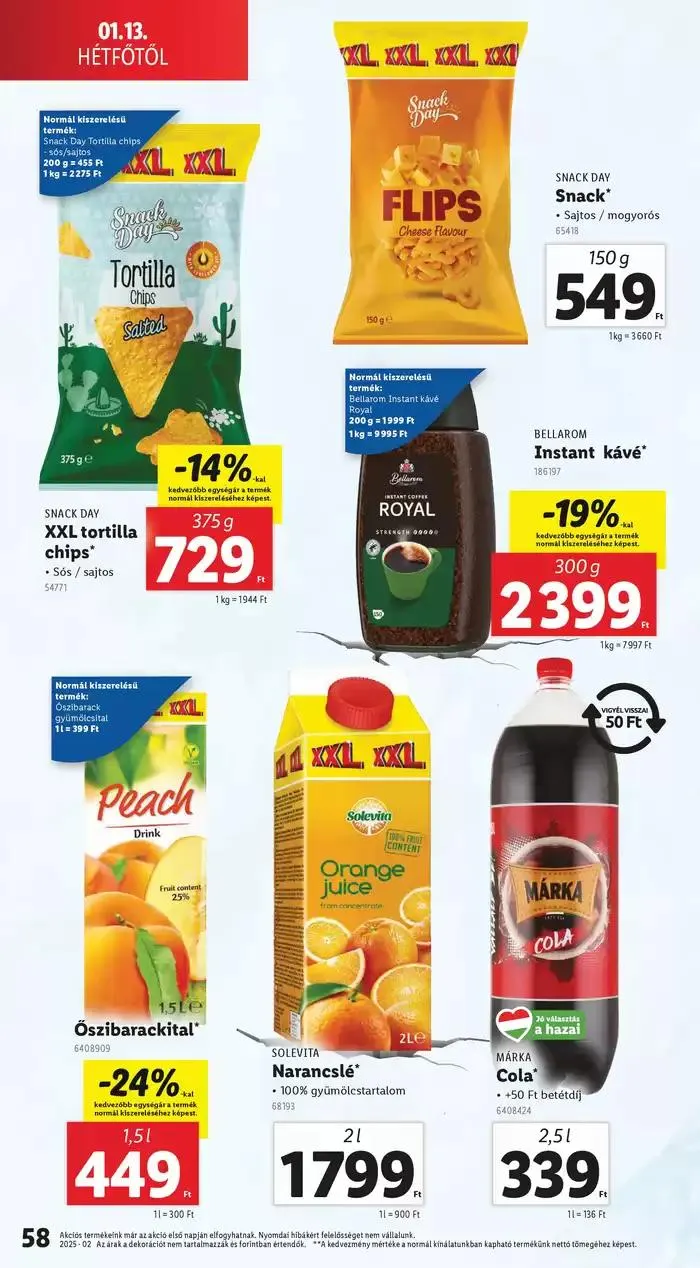 Katalógus Akciós újság – 02. hét január 9.-tól január 15.-ig 2025. - Oldal 58
