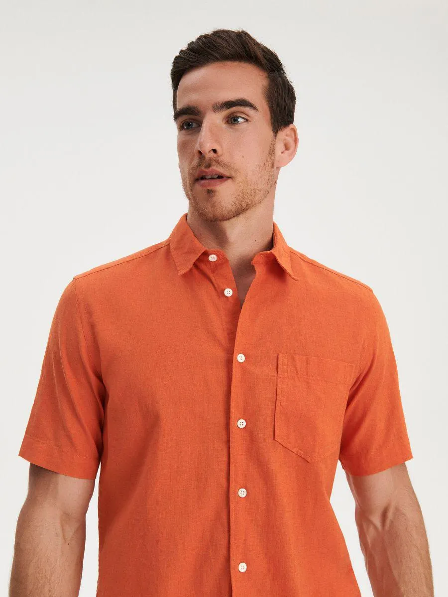 Regular fit ing lenkeverékből