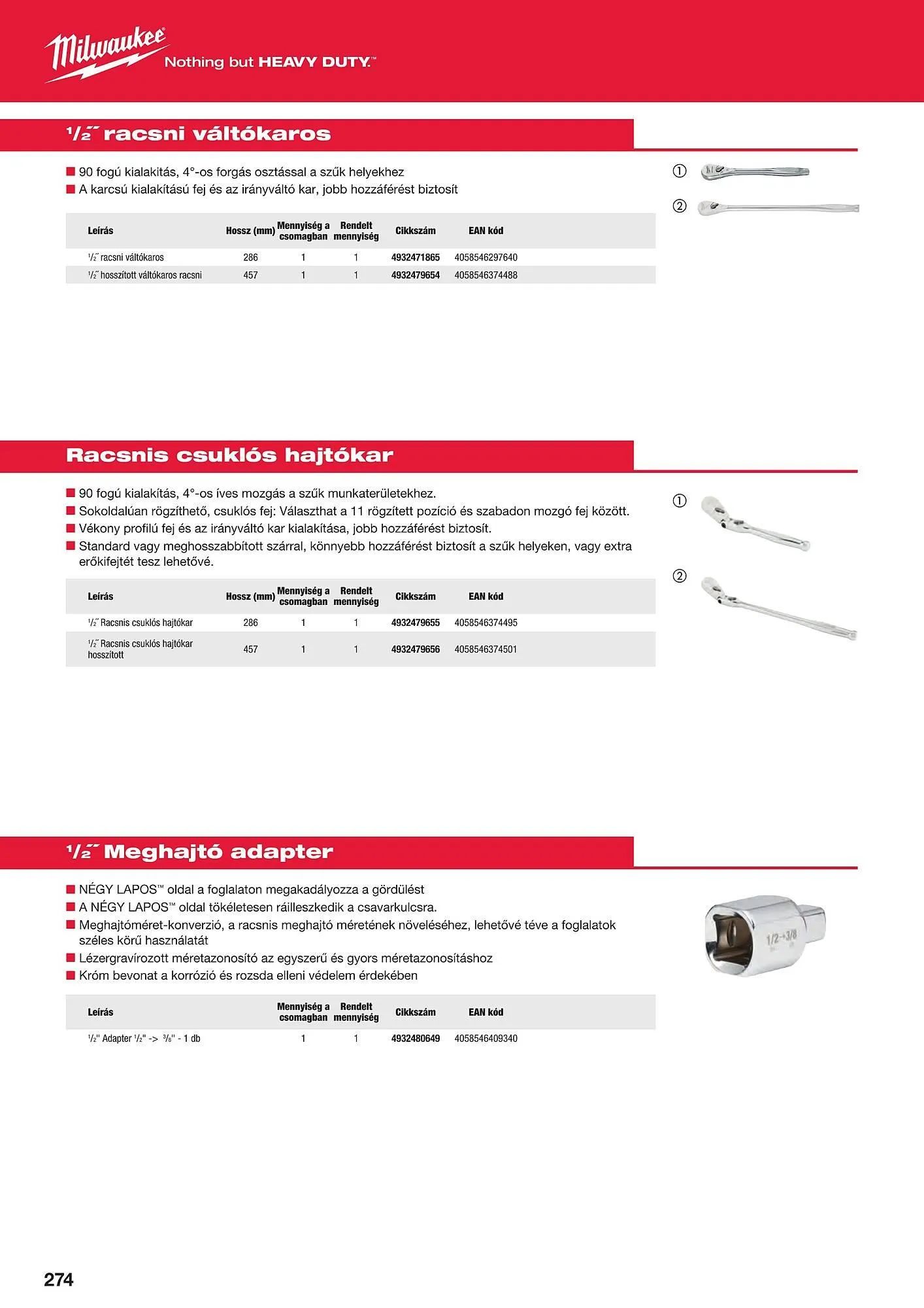 Katalógus Milwaukeetool akciós újság augusztus 14.-tól december 31.-ig 2024. - Oldal 274