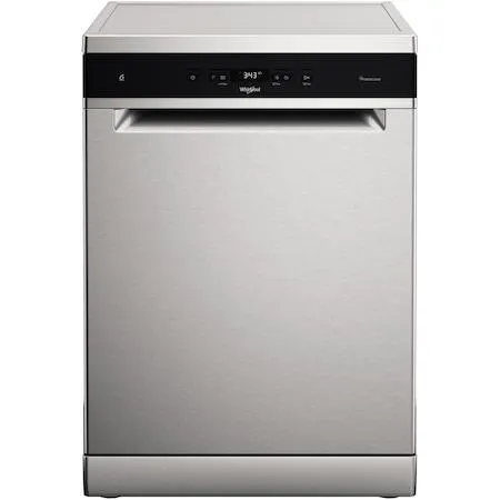 Whirlpool WFC3C42PX Mosogatógép, 14 teríték, 8 program, C energiaosztály, PowerClean Pro, 6th Sense technológia, Inverteres motor, Natural Dry System, 60 cm, Inox