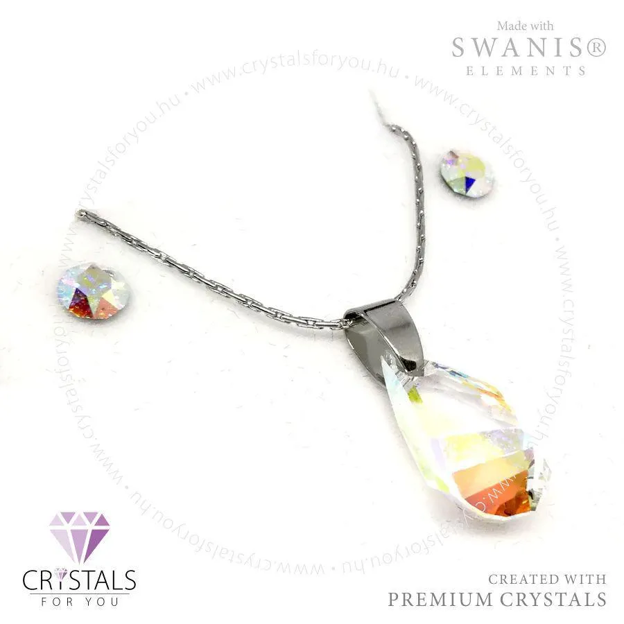 Csavart csepp szett Swanis® prémium kristállyal díszítve