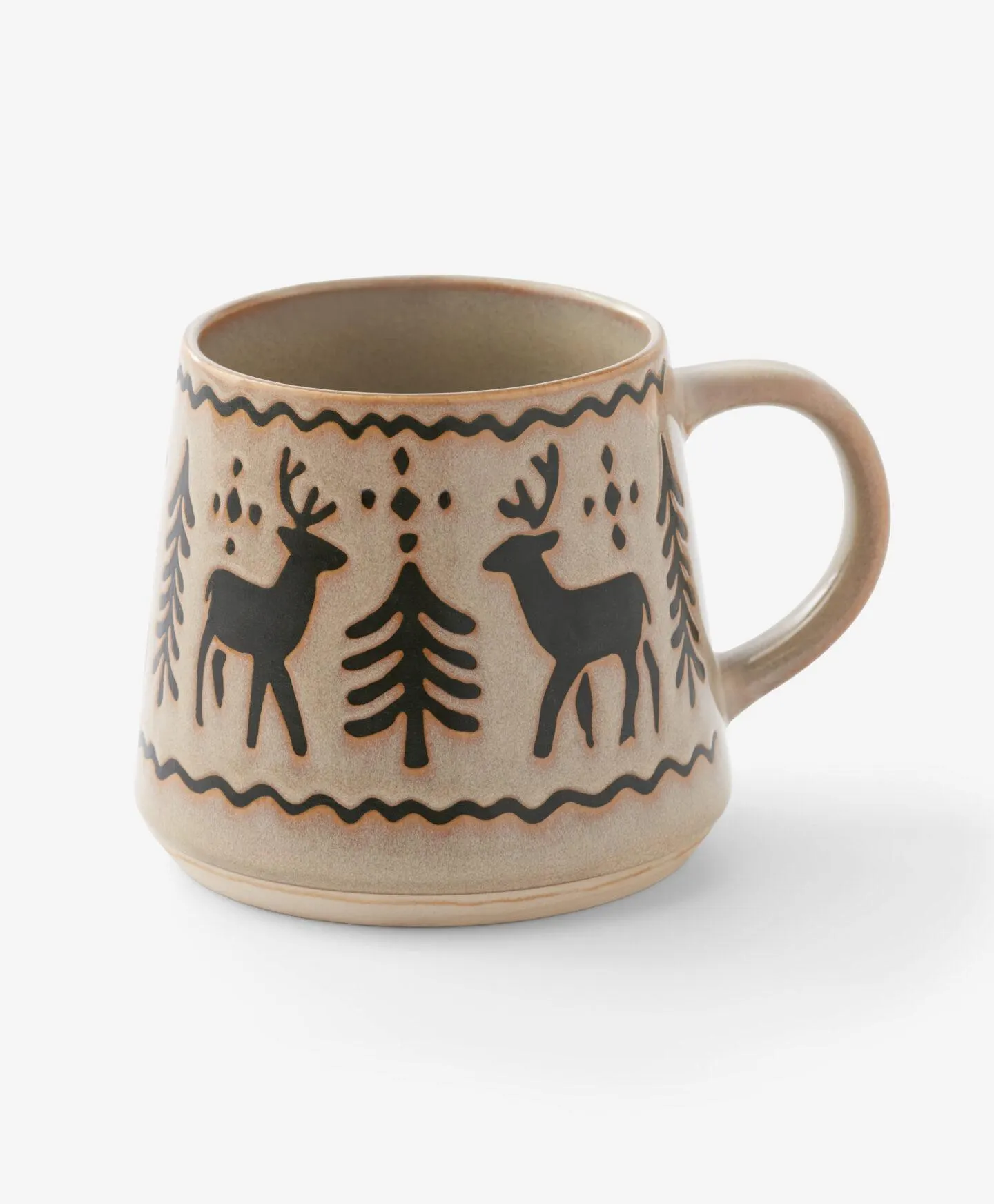 kerámia bögre szarvas mintával