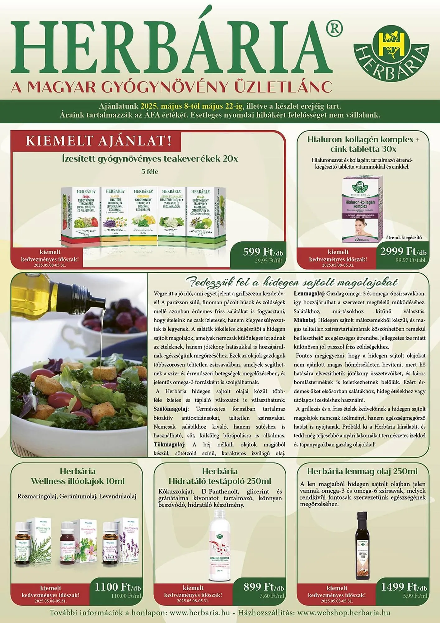 Katalógus Herbária akciós újság május 8.-tól május 22.-ig 2025. - Oldal 1