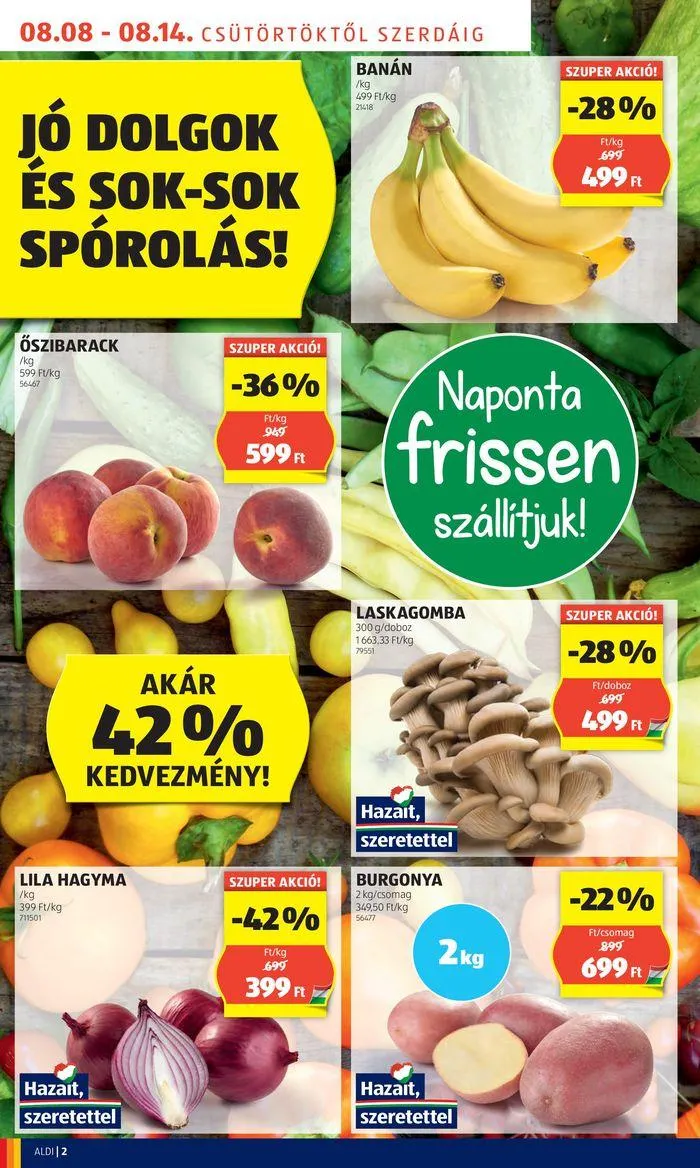 Katalógus Következő Heti ALDI Akciós újság! augusztus 8.-tól augusztus 14.-ig 2024. - Oldal 2