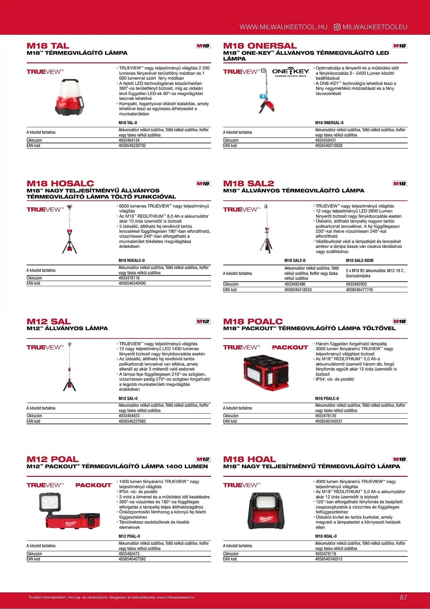 Katalógus Milwaukee akciós újság szeptember 16.-tól december 31.-ig 2026. - Oldal 87