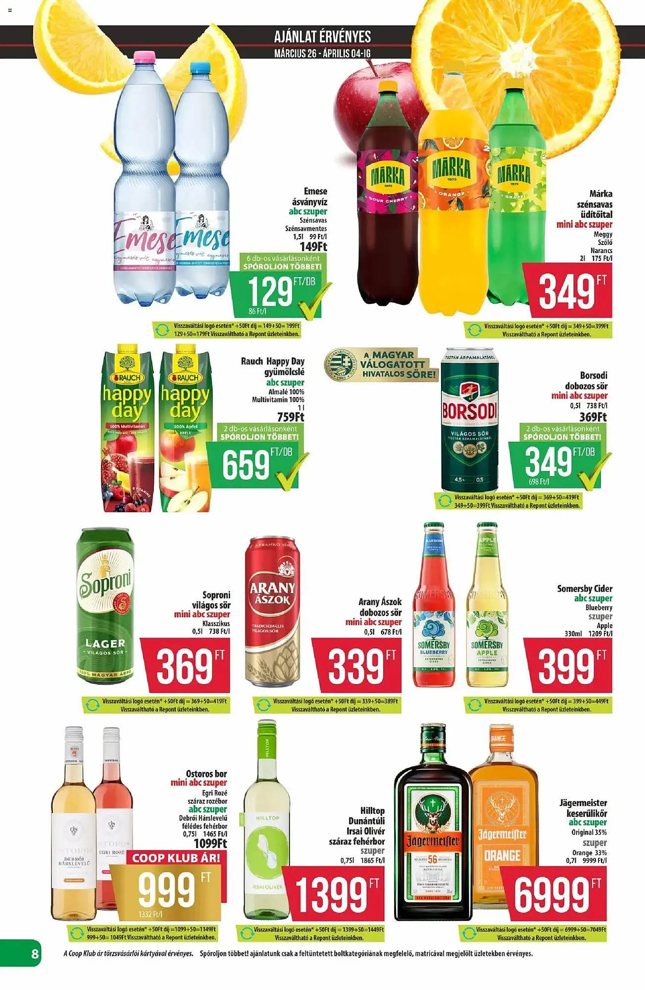 Katalógus Coop akciós újság március 26.-tól április 1.-ig 2026. - Oldal 8