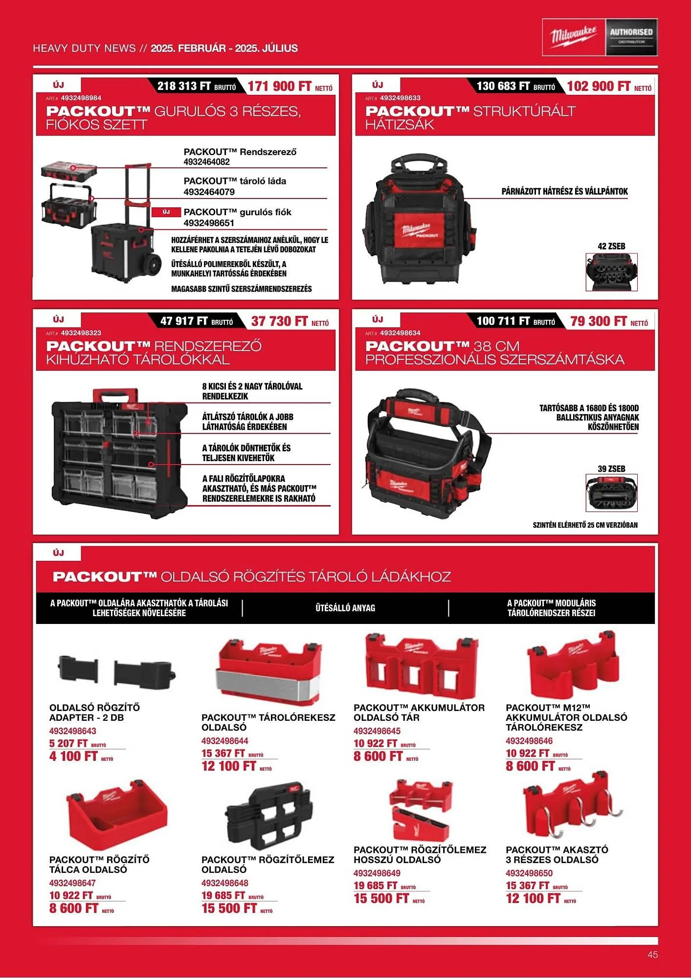 Katalógus Milwaukeetool akciós újság február 13.-tól július 31.-ig 2025. - Oldal 45
