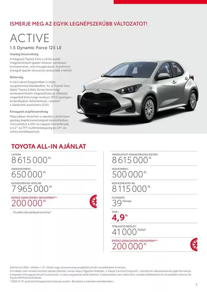 Katalógus Toyota Új YARIS Hybrid október 3.-tól október 3.-ig 2025. - Oldal 3