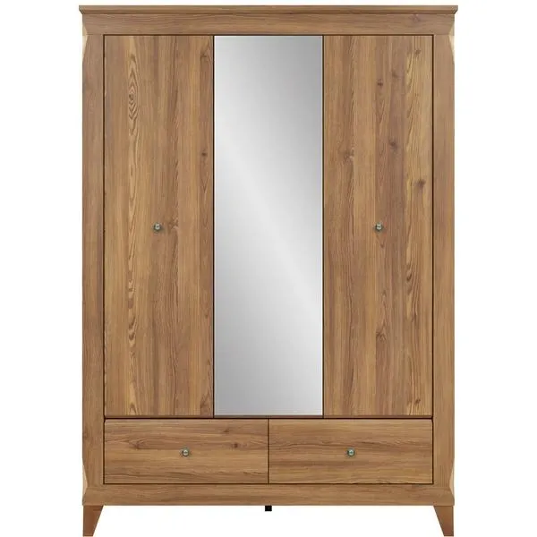 Bergen tükrös akasztós szekrény 2 ajtóval, 2 fiókkal