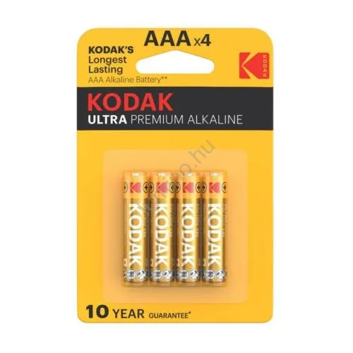 Kodak Ultra Premium Alkáli Tartós Mikro Elem AAA LR03 (1,5V) B4