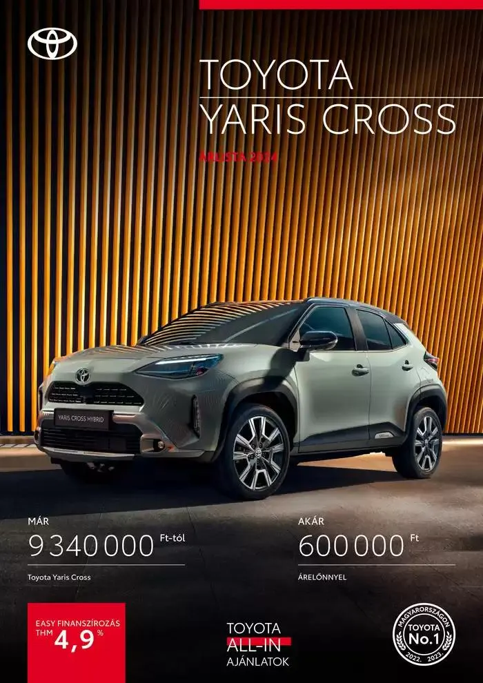 Katalógus Toyota Új YARIS CROSS október 3.-tól október 3.-ig 2025. - Oldal 1