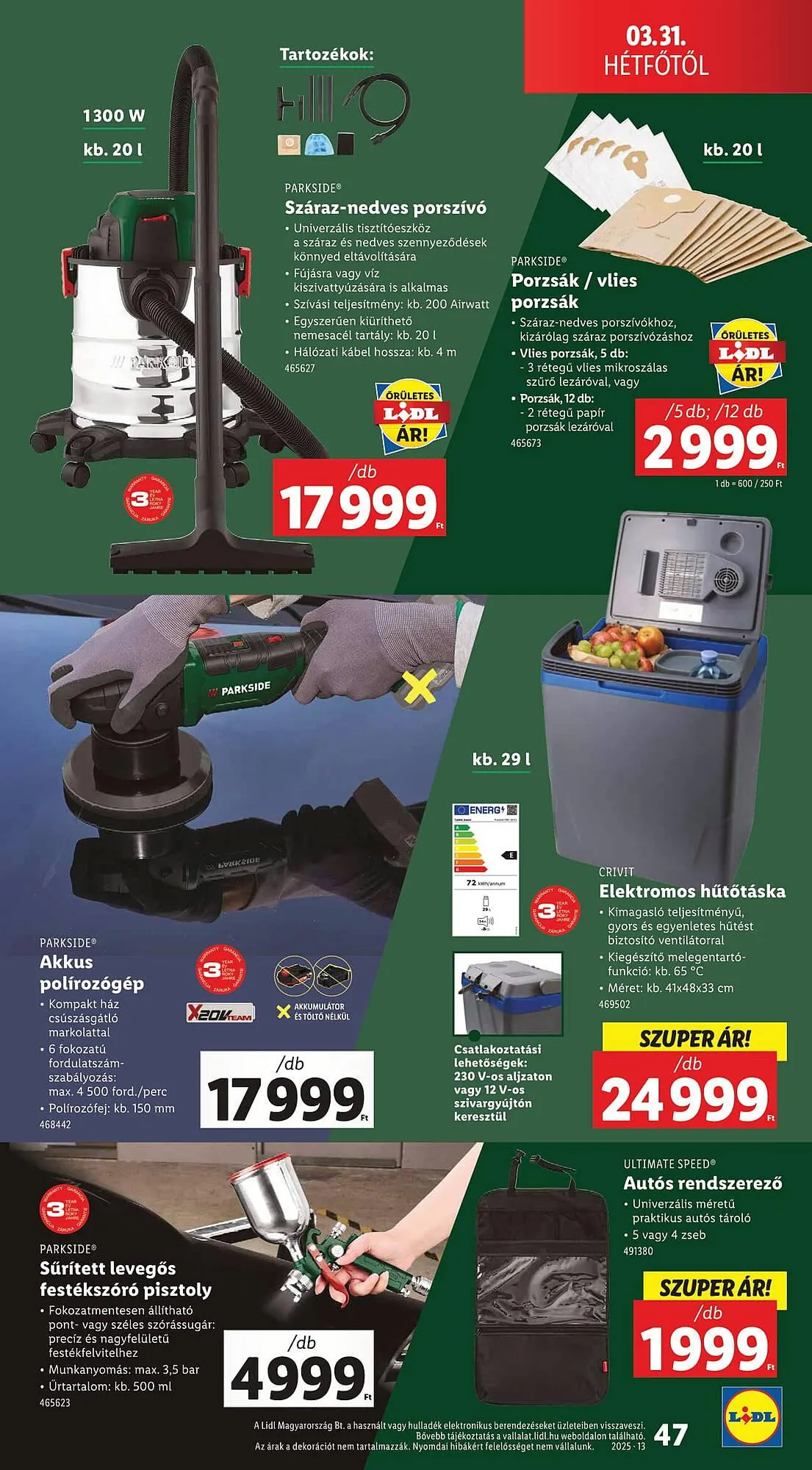 Katalógus Lidl akciós újság március 27.-tól április 2.-ig 2025. - Oldal 47