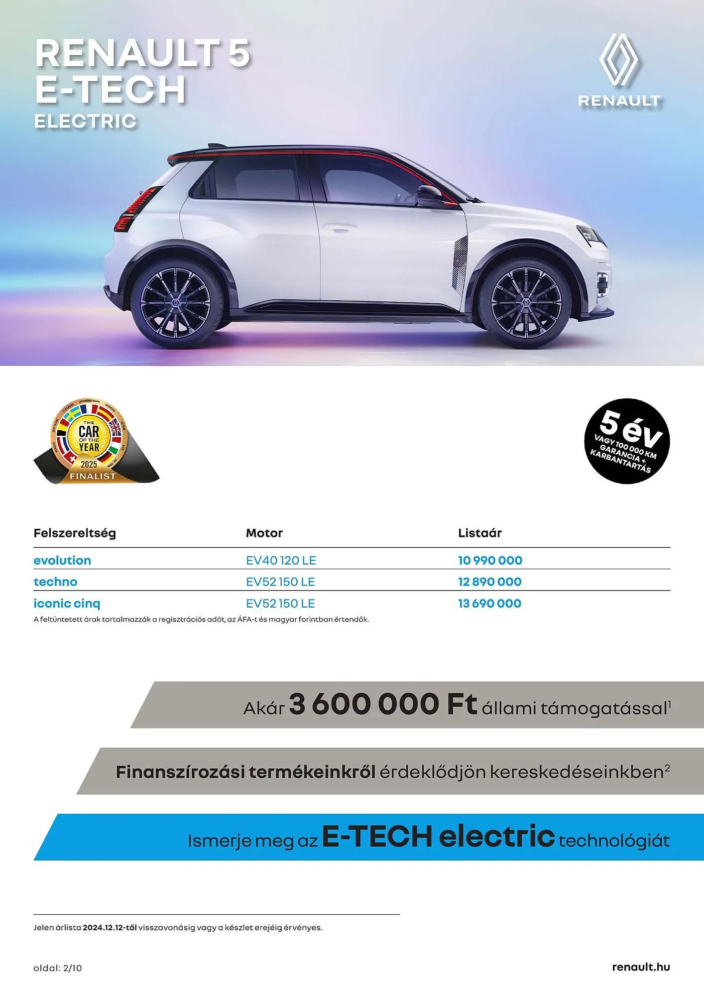 Katalógus Renault akciós újság január 6.-tól június 30.-ig 2025. - Oldal 2