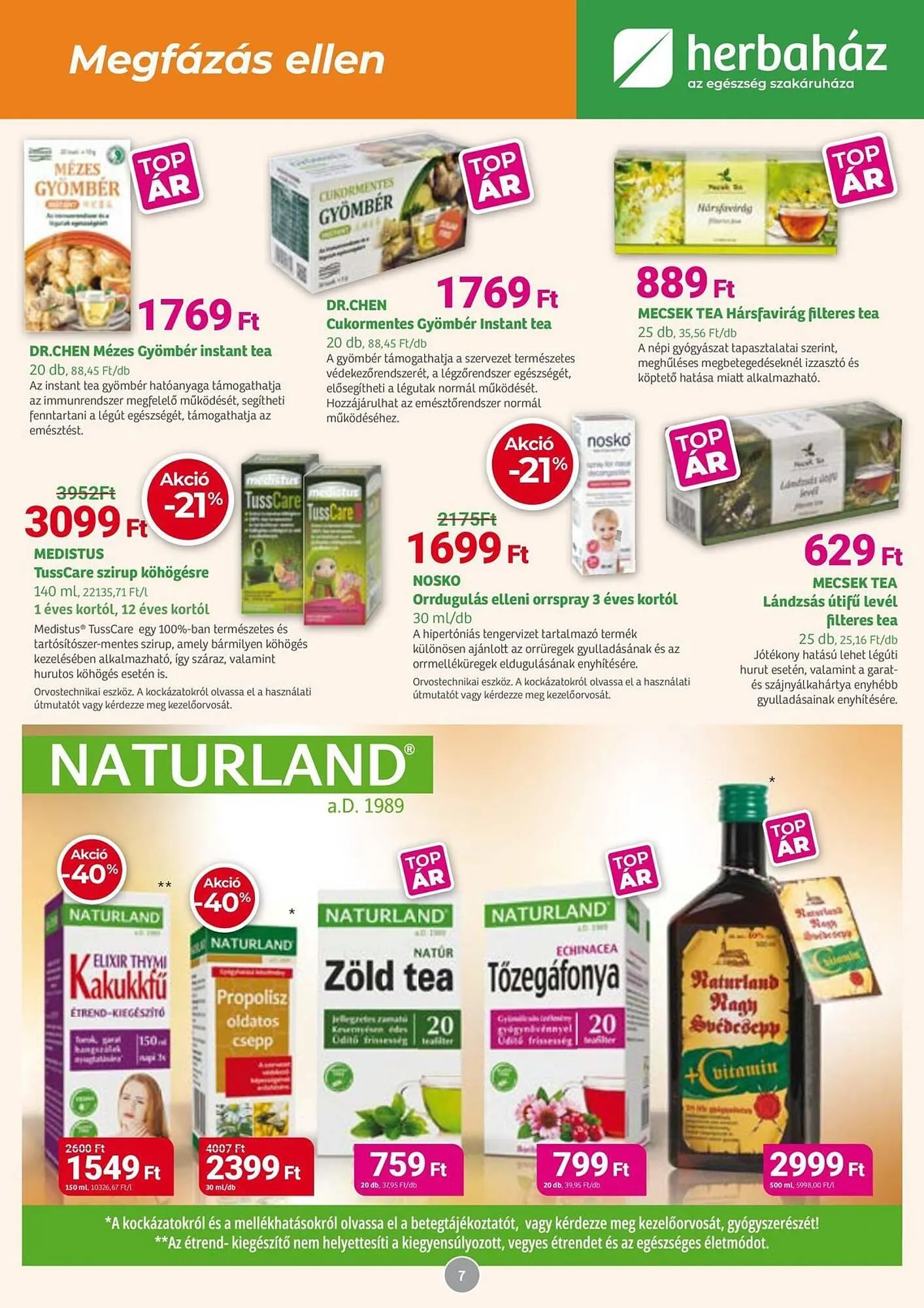 Katalógus Herbaház akciós újság október 6.-tól november 2.-ig 2025. - Oldal 7