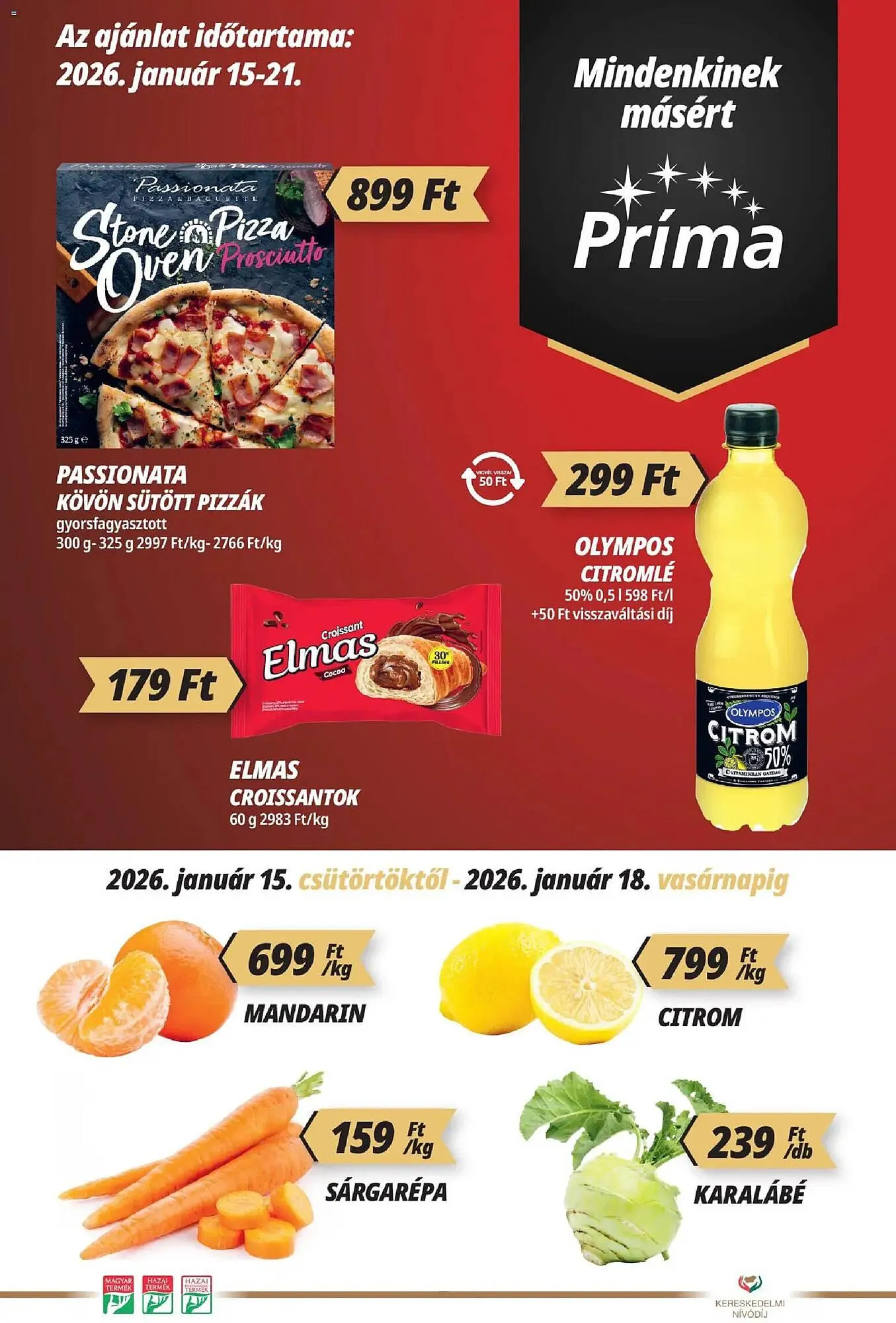 Katalógus Príma akciós újság január 15.-tól január 21.-ig 2026. - Oldal 1
