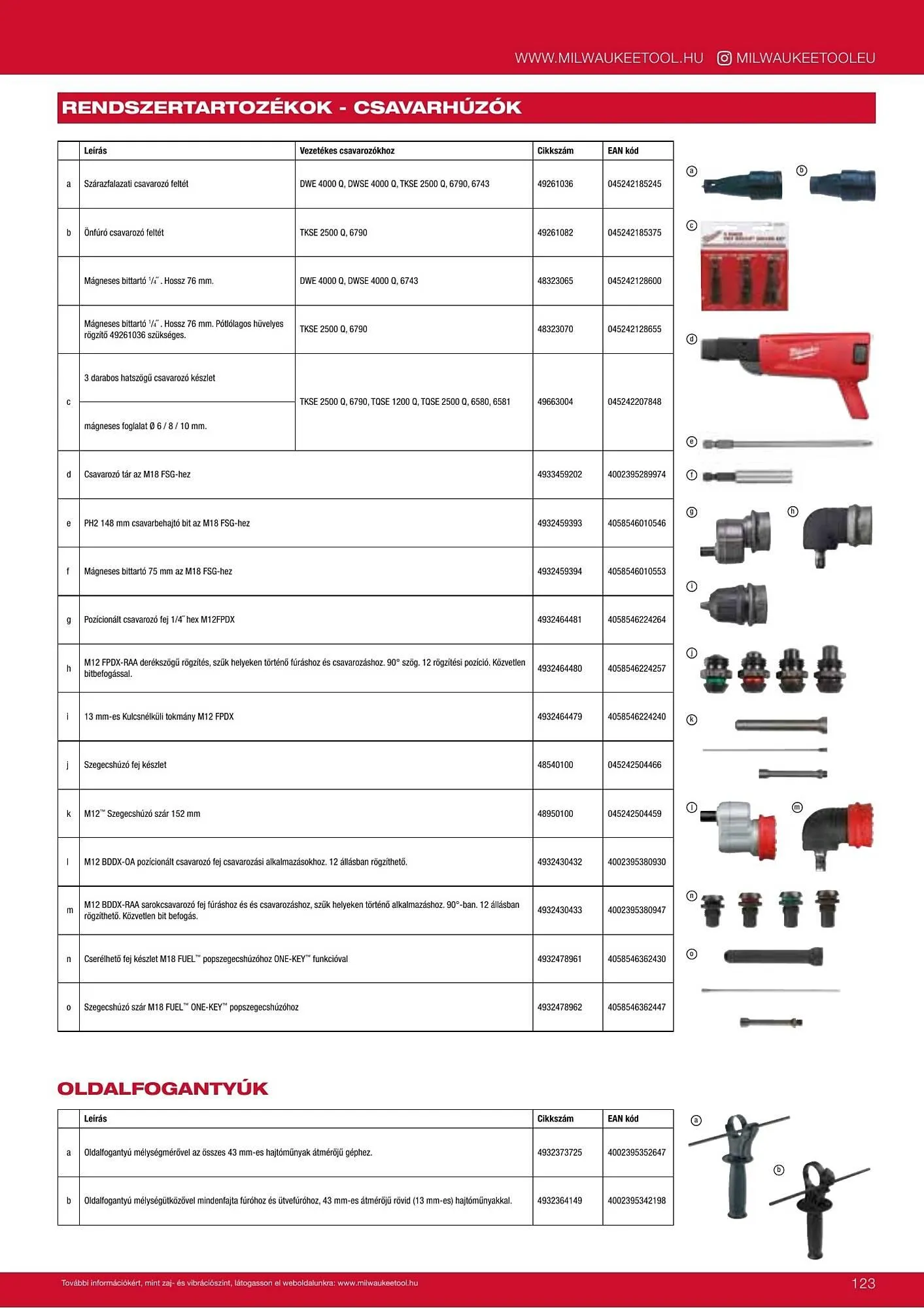 Katalógus Milwaukee akciós újság szeptember 16.-tól december 31.-ig 2026. - Oldal 123
