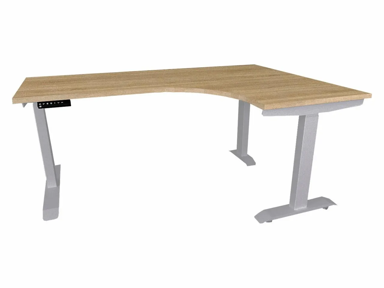 ALB-AL160/110 állítható magasságú fémvázas sarok íróasztal szürke vázzal, balos (392518)