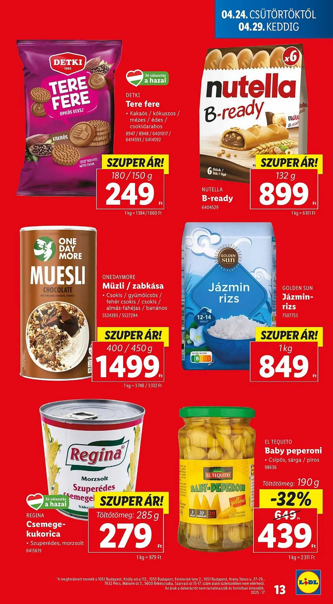 Katalógus Lidl akciós újság április 24.-tól április 29.-ig 2025. - Oldal 13
