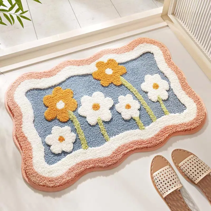 Puha szőnyeg/kádkilépő 40x60 cm - virágmintás