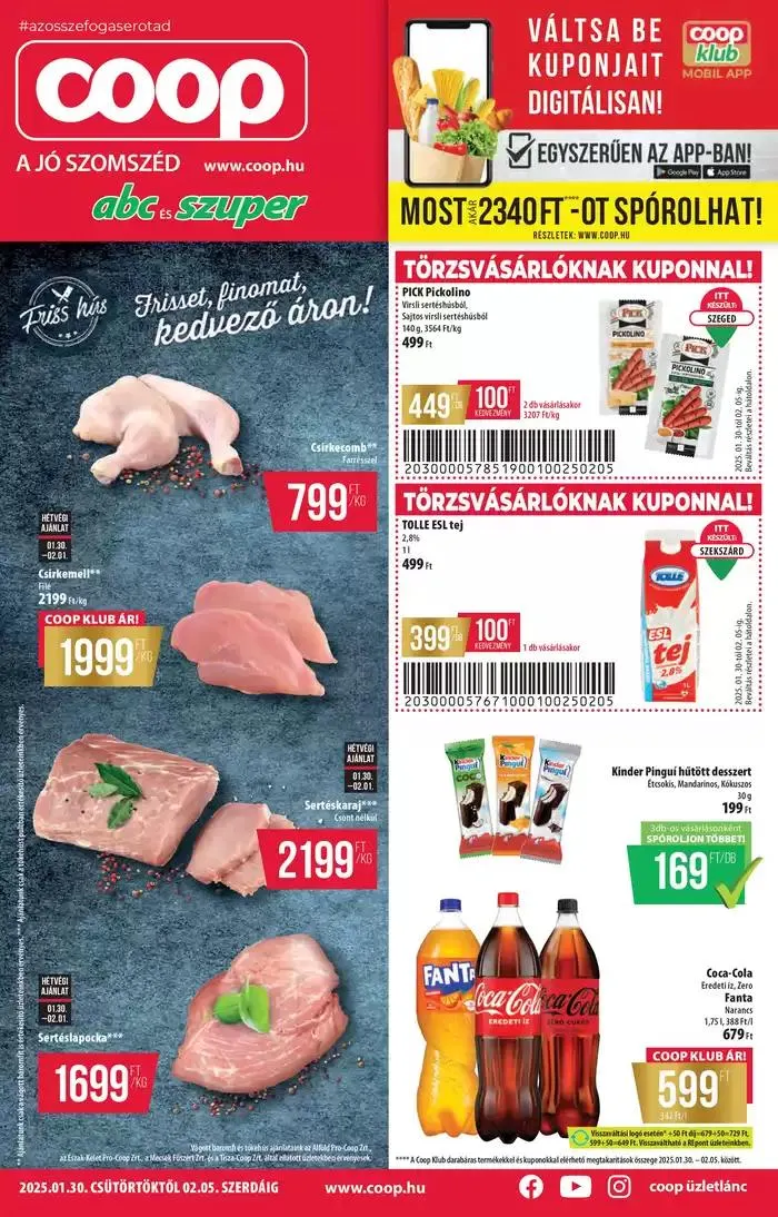 Katalógus Coop országos szórólap február 1. hét - Abc-Szuper január 30.-tól február 5.-ig 2025. - Oldal 1