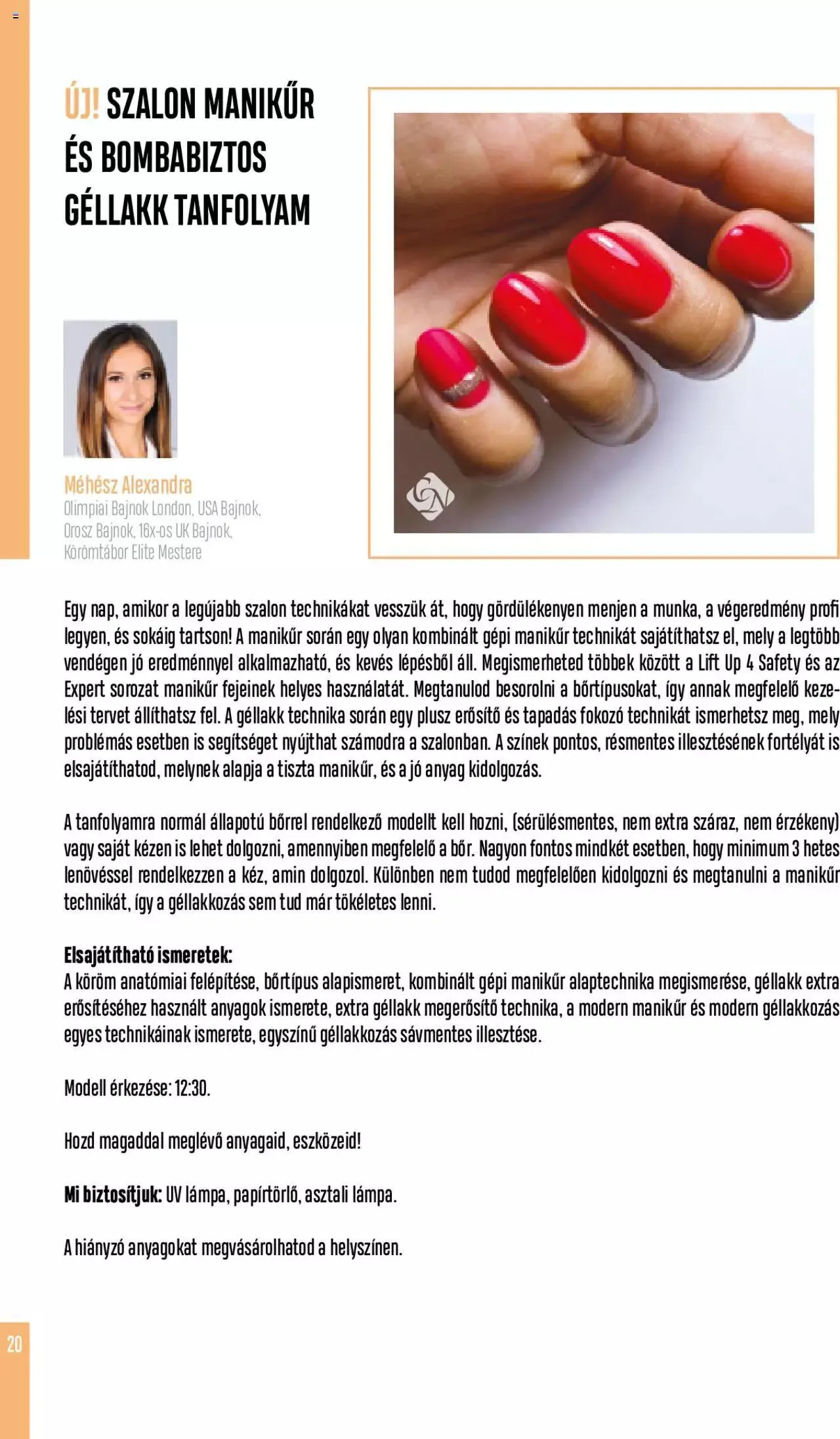 Katalógus Crystal Nails - Oktatási kézikönyv szeptember 5.-tól december 31.-ig 2023. - Oldal 20