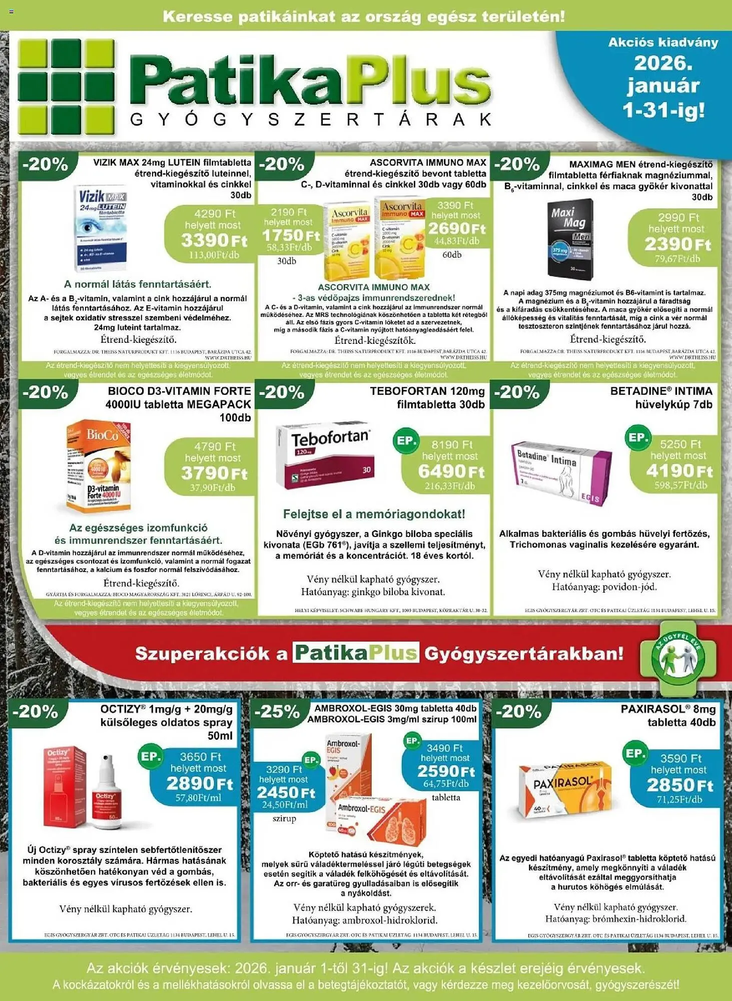 Katalógus PatikaPlus akciós újság január 1.-tól január 31.-ig 2026. - Oldal 1