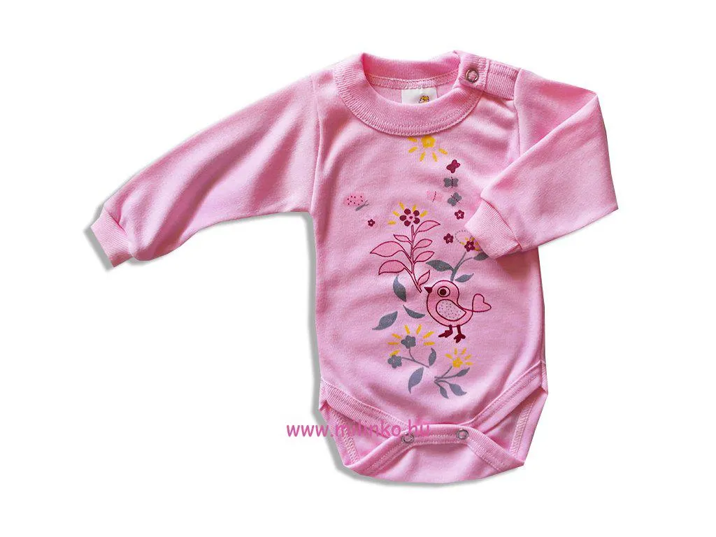 Baba body - madárka, rózsaszín