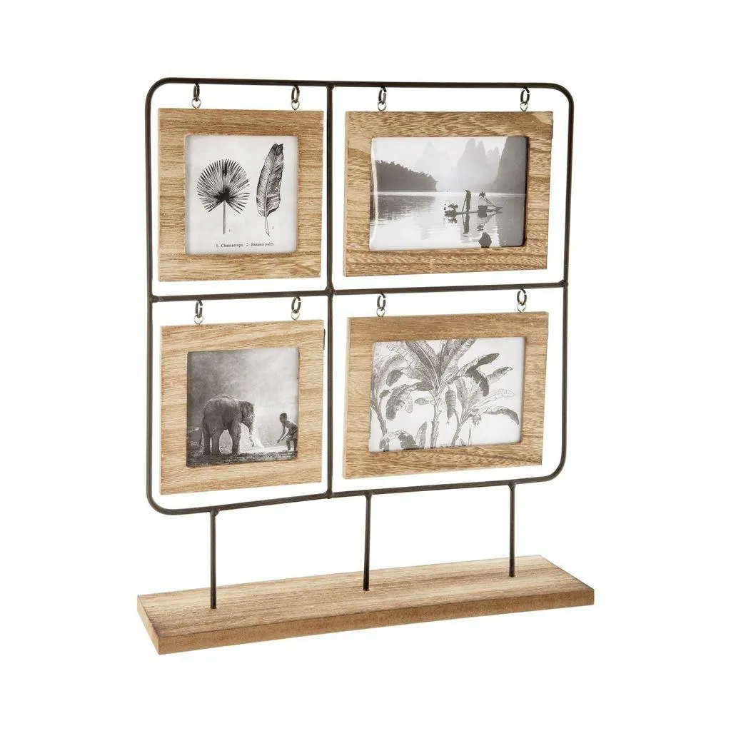 Asztali képkeret, 4 db képnek, 36x42 cm, arany - NOUS