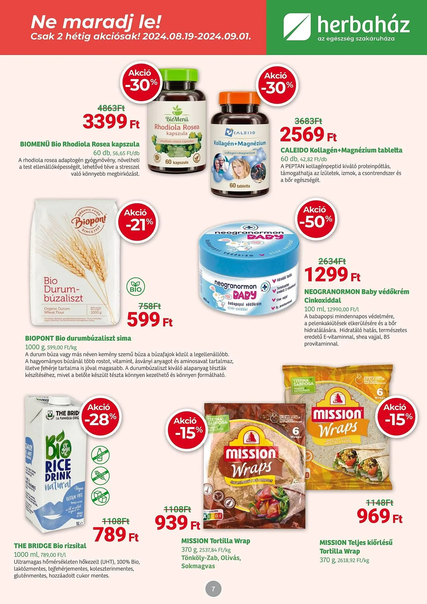 Katalógus Herbaház akciós újság augusztus 5.-tól szeptember 1.-ig 2024. - Oldal 7