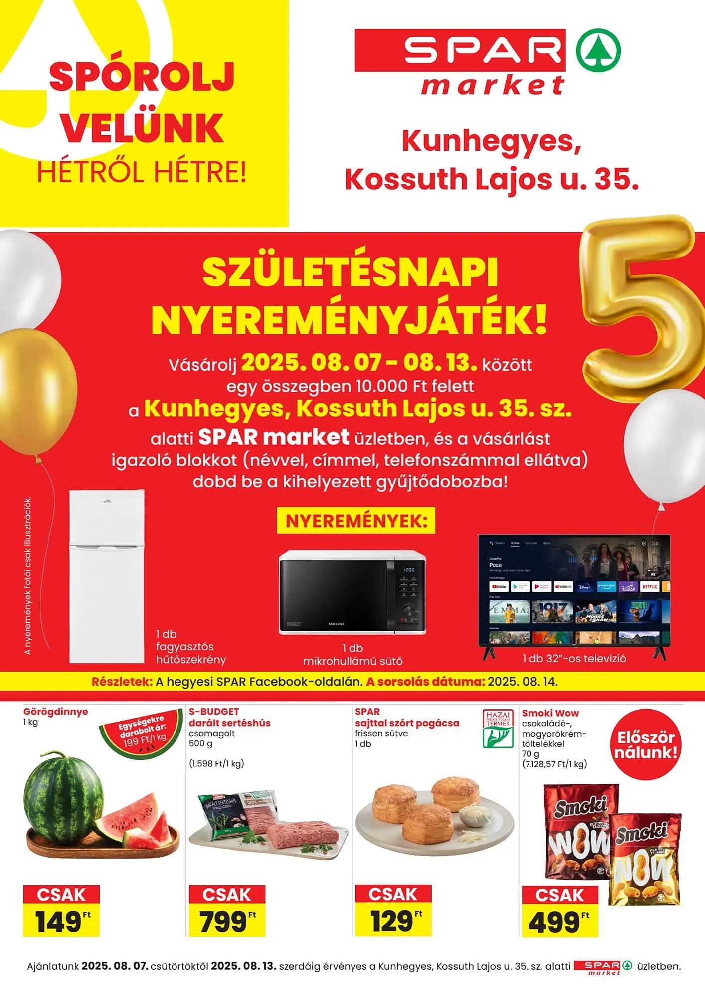 Katalógus Spar akciós újság augusztus 7.-tól augusztus 13.-ig 2025. - Oldal 1
