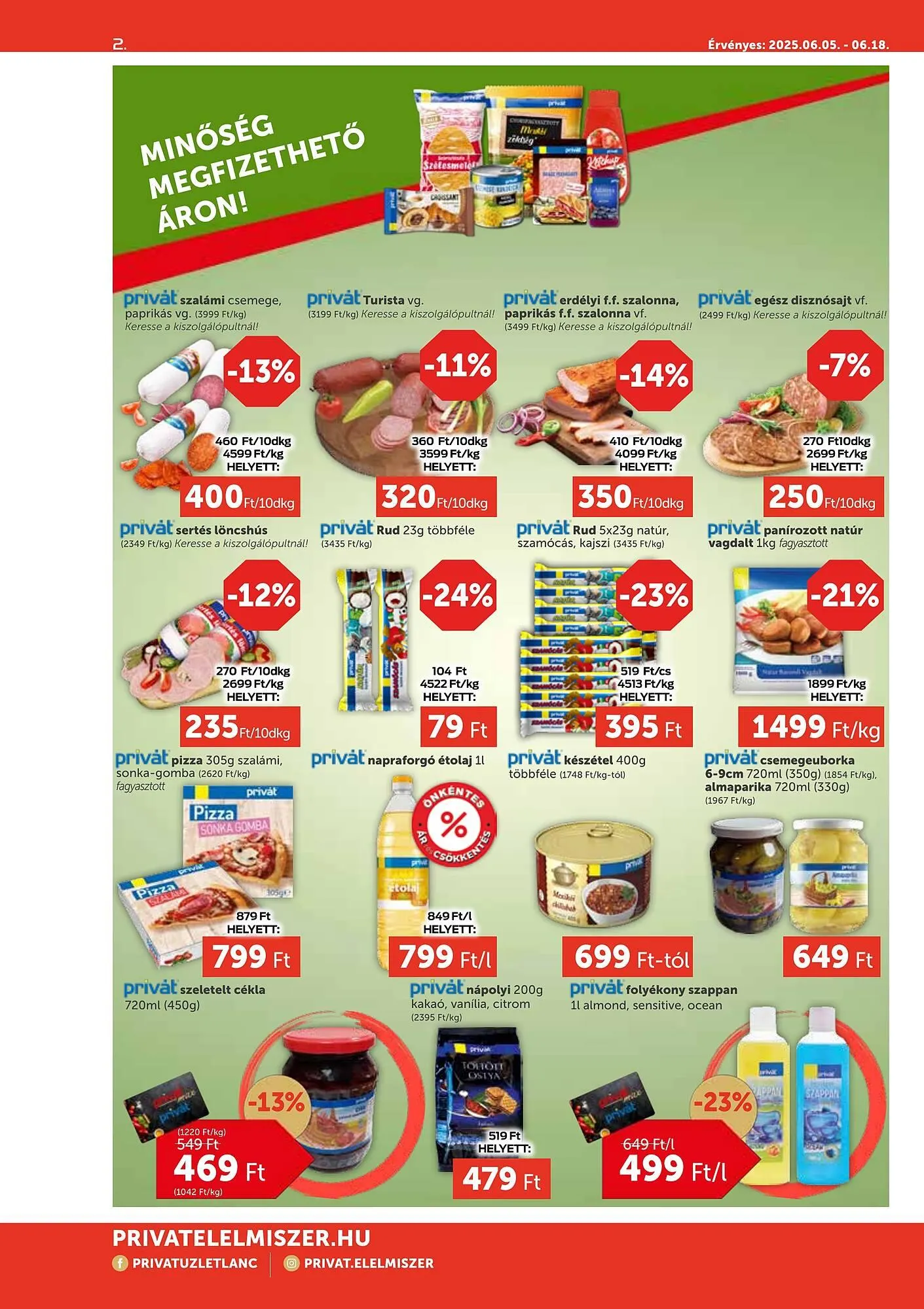 Katalógus PRIVÁT akciós újság július 5.-tól július 18.-ig 2025. - Oldal 2