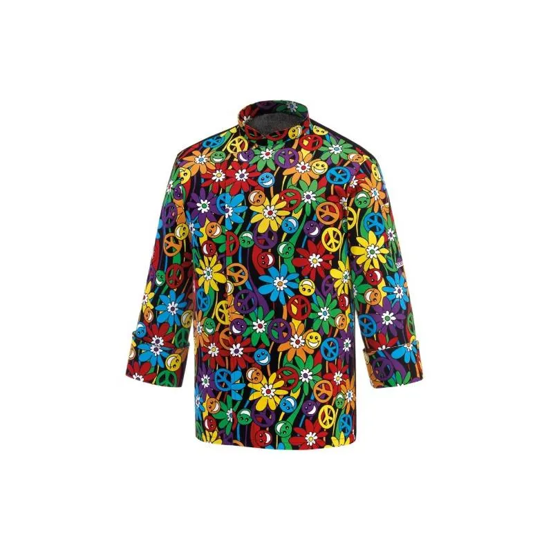 Szakácskabát EGOchef Peace and Love - 100% pamut