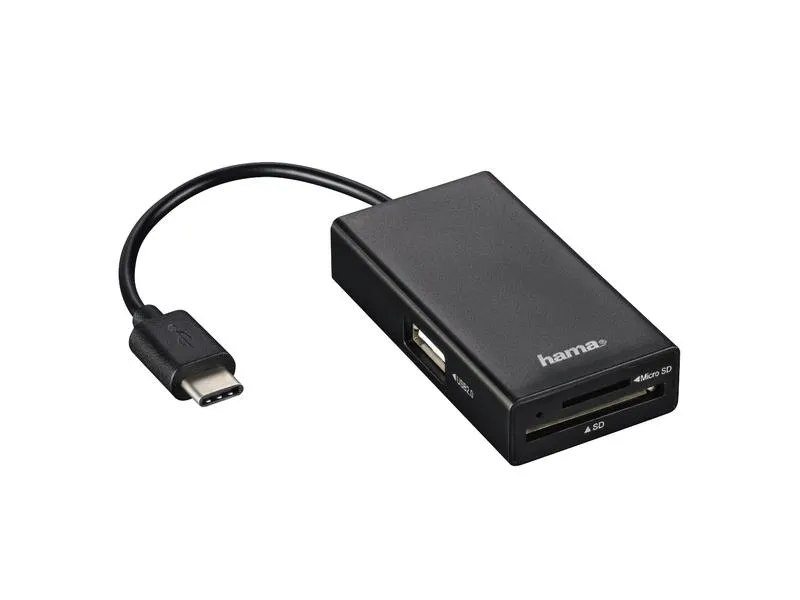 HAMA 54144 USB TYPE-C, Kártyaolvasó HUB