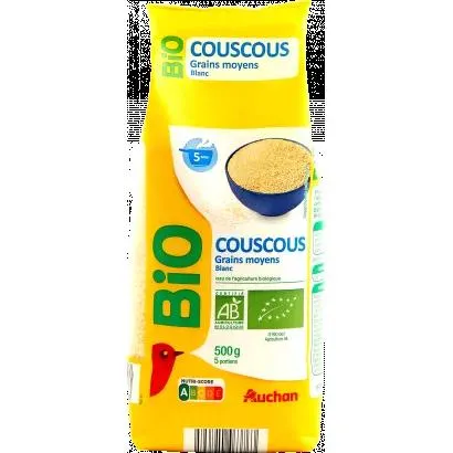 Auchan Nívó BIO Medium-grained white couscous 500 g