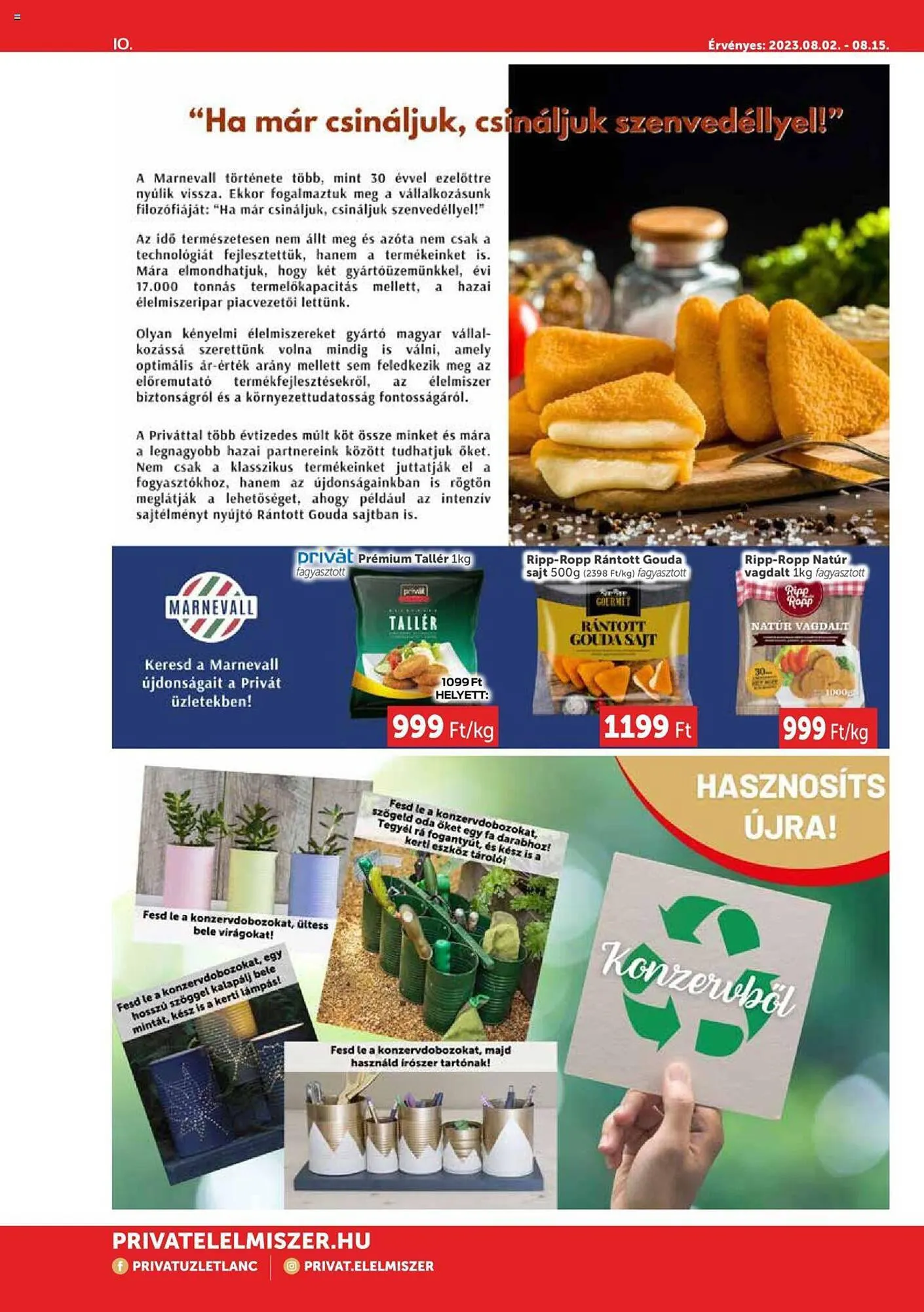 Katalógus PRIVÁT akciós újság augusztus 2.-tól augusztus 15.-ig 2023. - Oldal 10