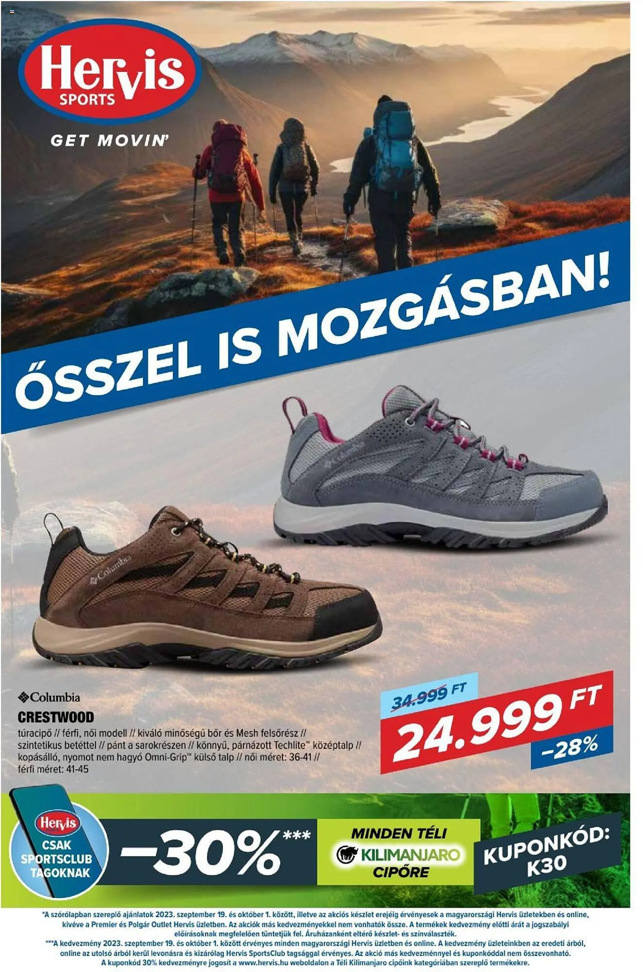 Katalógus Hervis akciós újság szeptember 19.-tól október 1.-ig 2023. - Oldal 1