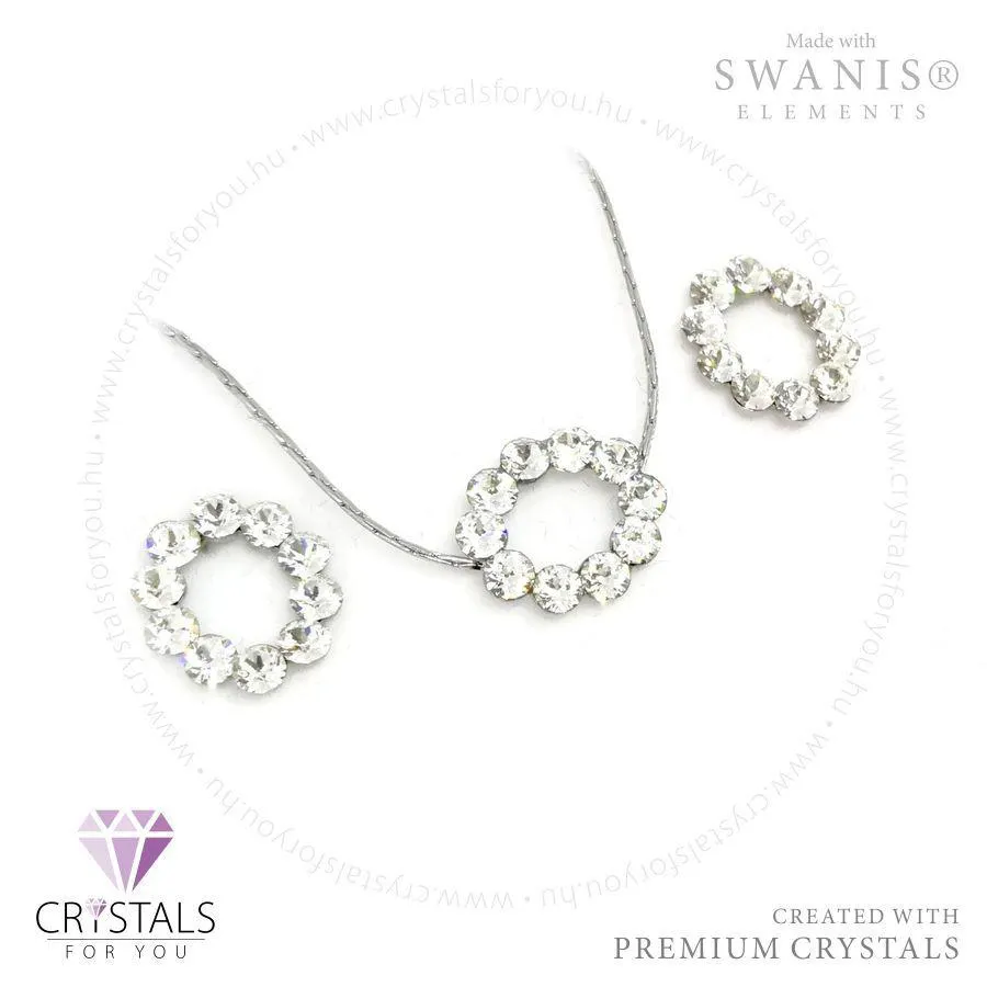 Karika medálos szett Swanis® prémium kristállyal díszítve, köves karika fülbevalóval